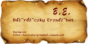 Böröczky Erzsébet névjegykártya