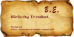 Böröczky Erzsébet névjegykártya